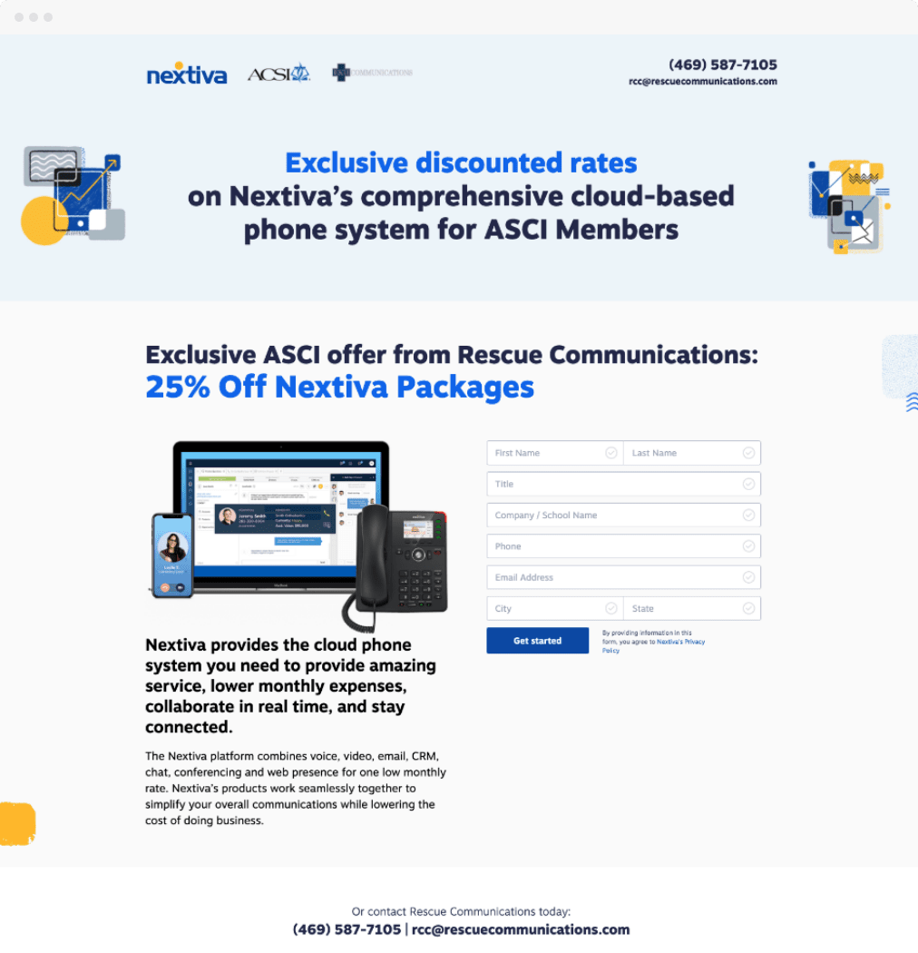 Nextiva.com - Landing Pages Development