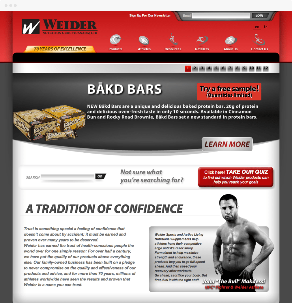 Weider - Web Design (via Zion & Zion)